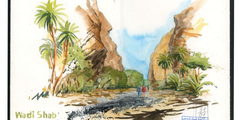 Urban-Sketching Tour durch den Oman 2023