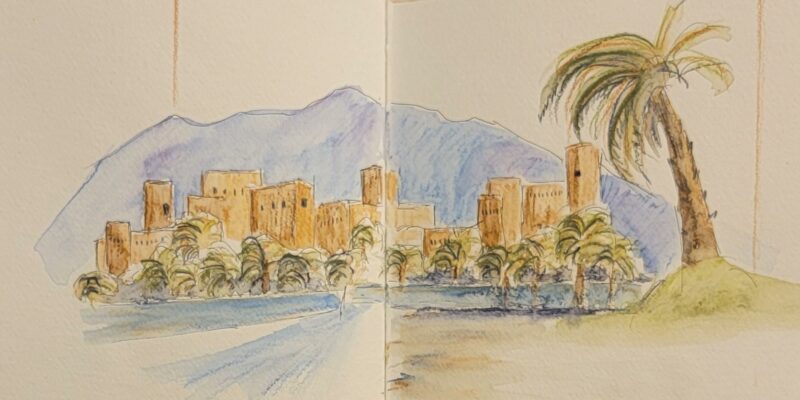 Oman-Urban-Sketching mit Jens Hübner