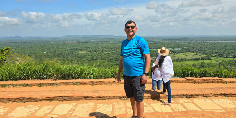 Oben auf dem Sigiriya Felsentempel